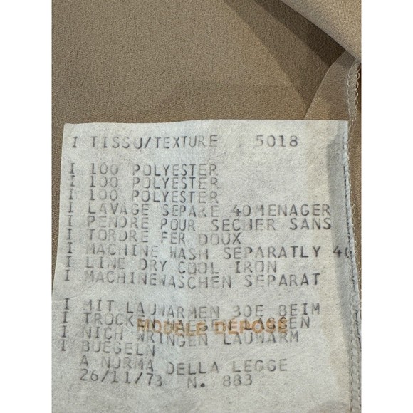 Vtg Amen Wardy Newport Beach Button Up Blouse Women’s 40/M Beige Graphic Print - Picture 5 of 14